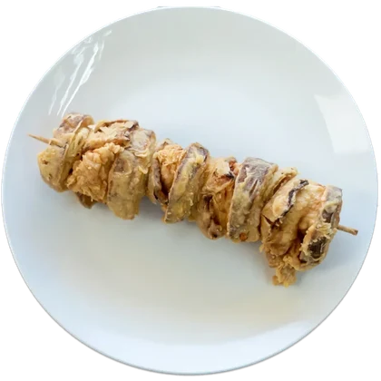 Fried chicken on a skewer