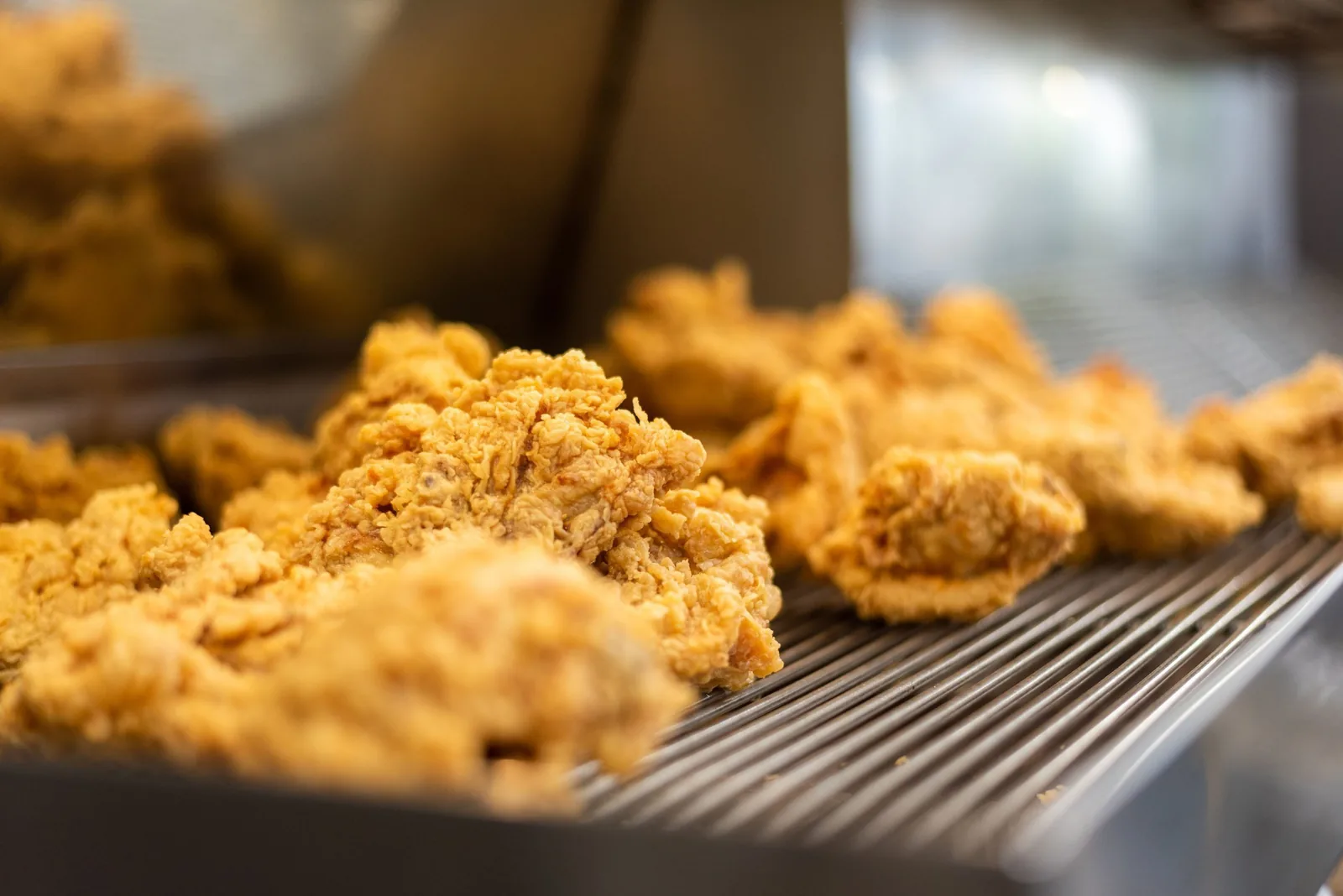 Creole Fried Chicken hot on the counter
